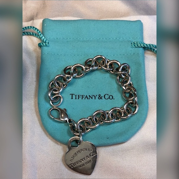 Tiffany RTT Heart Tag Bracelet 925 EUC - Picture 10 of 15